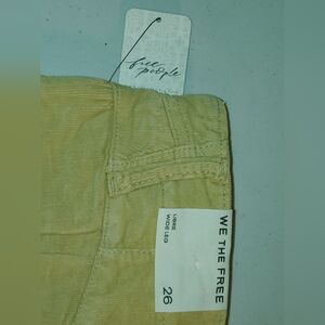Free People Mustard Corduroy Trousers